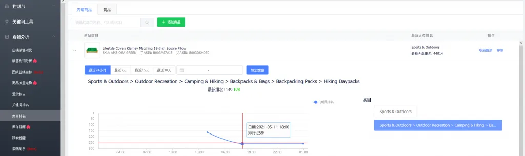 tool4seller 5.2 类目排名截图,展示第3张操作界面