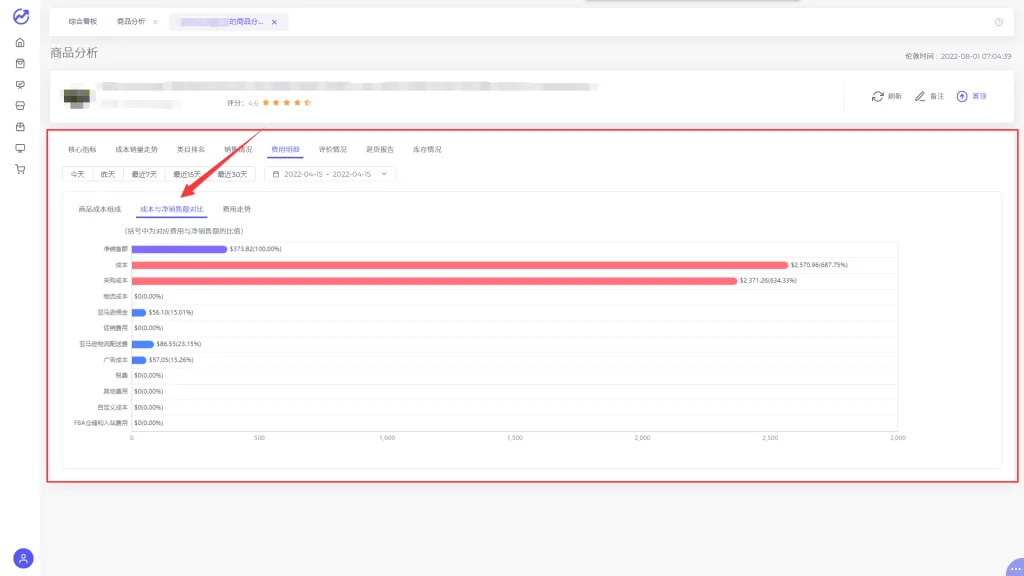 tool4seller 4.1.2 商品分析详情截图,展示第11张操作界面