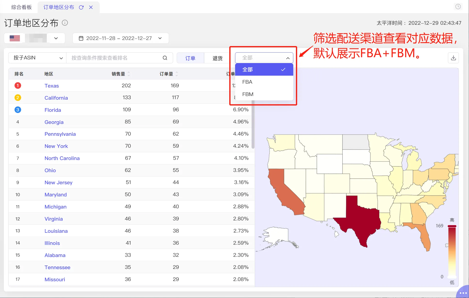 tool4seller 查看买家订单地区分布截图，展示第3张操作界面