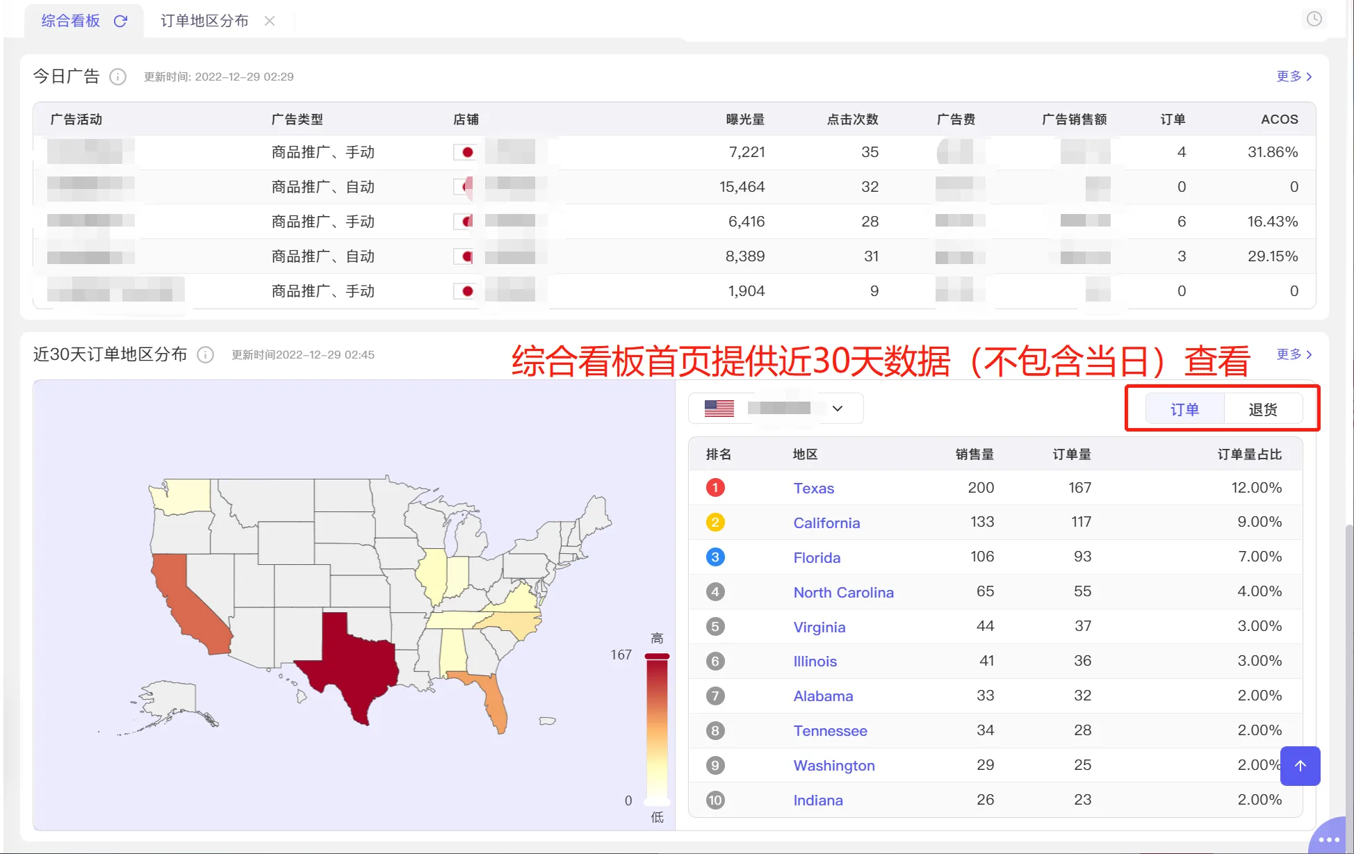 tool4seller 查看买家订单地区分布截图，展示第7张操作界面