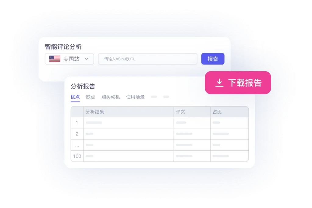 AI评论分析界面