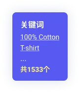 ASIN关键词分析卡片