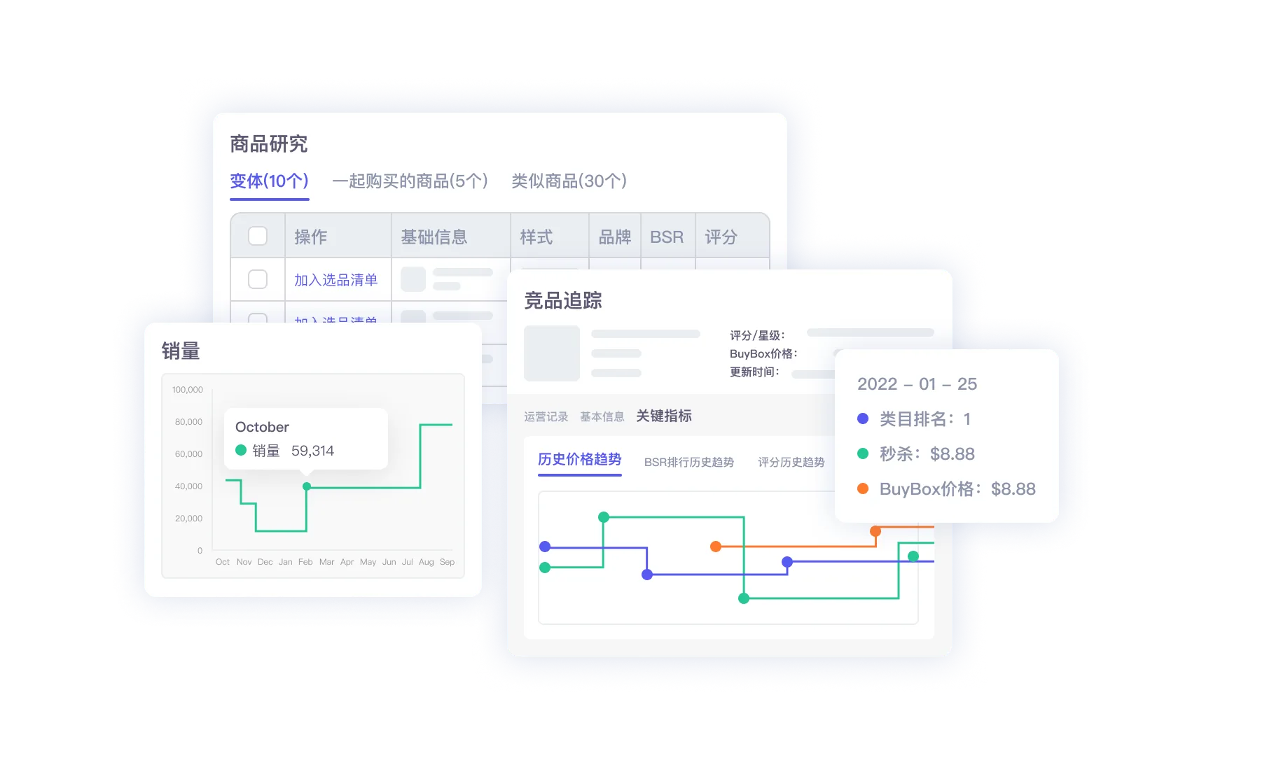 选品插件主界面