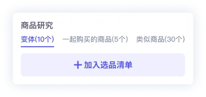 选品插件商品研究卡片